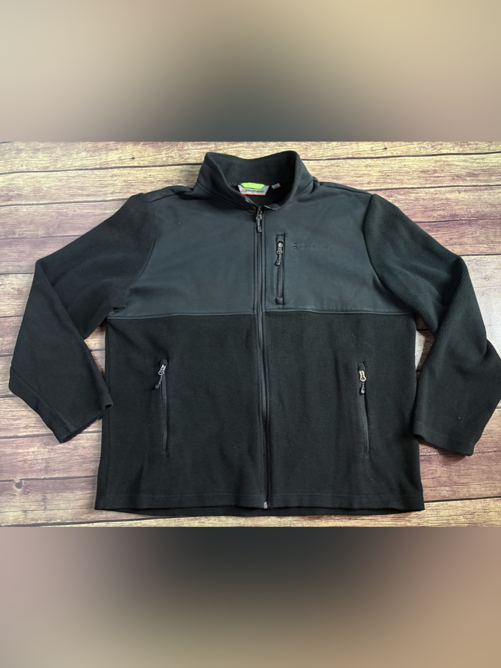 Free Country Black Men's Lightweight Full-Zip Jacket Size XXL